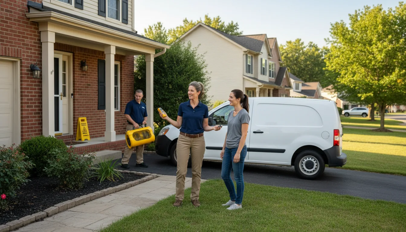 Residential water damage restoration in Trafford, PA